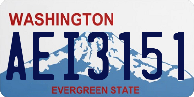 WA license plate AEI3151