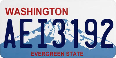 WA license plate AEI3192