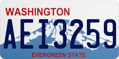 WA license plate AEI3259