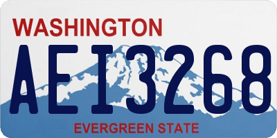 WA license plate AEI3268