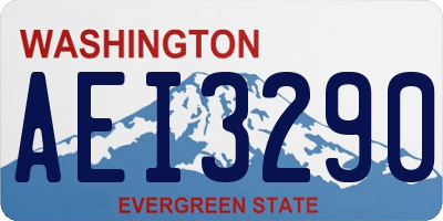 WA license plate AEI3290