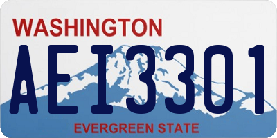 WA license plate AEI3301