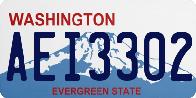 WA license plate AEI3302