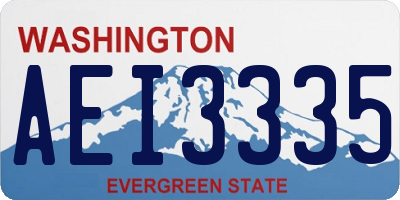 WA license plate AEI3335