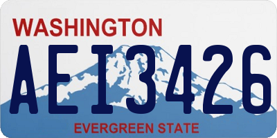 WA license plate AEI3426