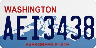 WA license plate AEI3438