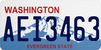 WA license plate AEI3463