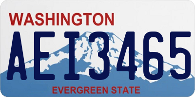 WA license plate AEI3465