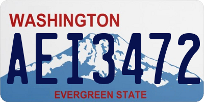 WA license plate AEI3472