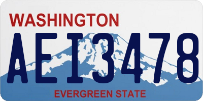 WA license plate AEI3478