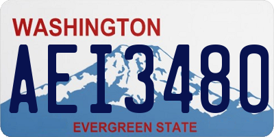 WA license plate AEI3480