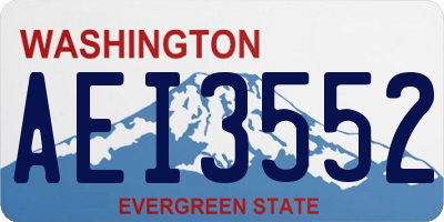 WA license plate AEI3552