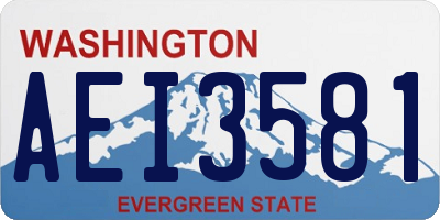 WA license plate AEI3581