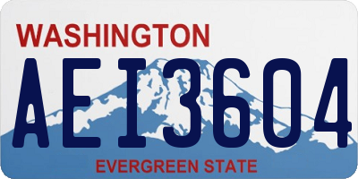 WA license plate AEI3604