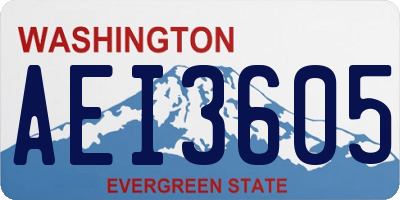 WA license plate AEI3605