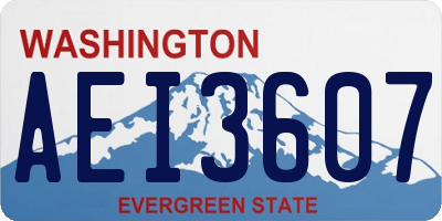 WA license plate AEI3607