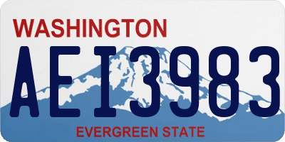 WA license plate AEI3983