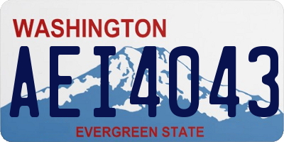 WA license plate AEI4043
