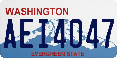 WA license plate AEI4047