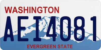 WA license plate AEI4081