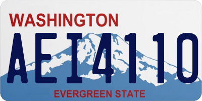 WA license plate AEI4110