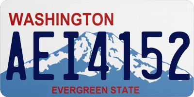WA license plate AEI4152