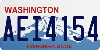 WA license plate AEI4154