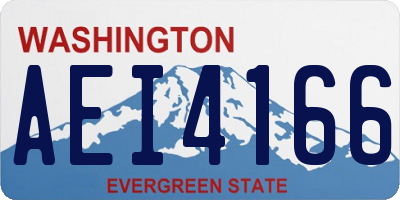 WA license plate AEI4166