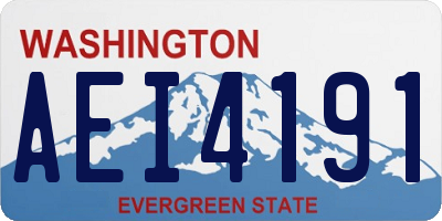 WA license plate AEI4191