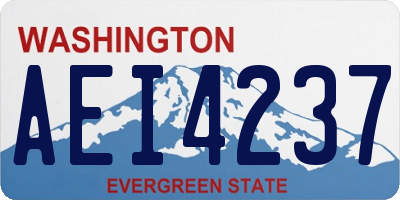 WA license plate AEI4237