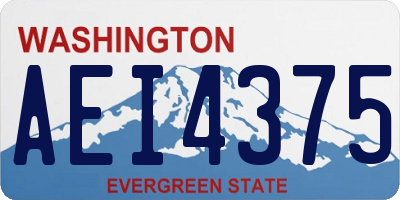 WA license plate AEI4375