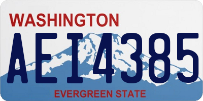 WA license plate AEI4385