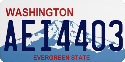 WA license plate AEI4403