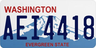 WA license plate AEI4418