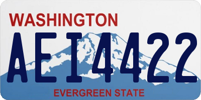 WA license plate AEI4422