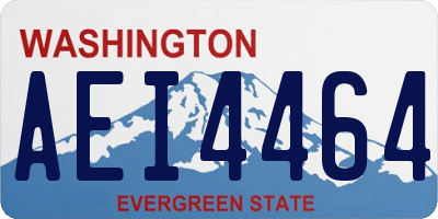 WA license plate AEI4464