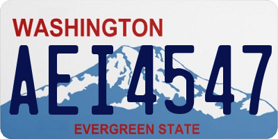 WA license plate AEI4547