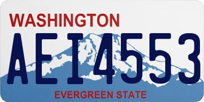 WA license plate AEI4553