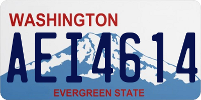 WA license plate AEI4614