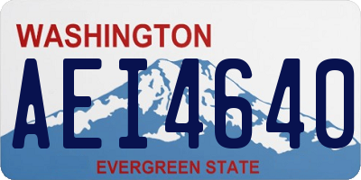 WA license plate AEI4640