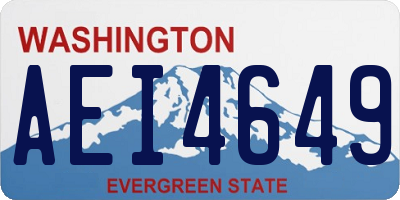 WA license plate AEI4649