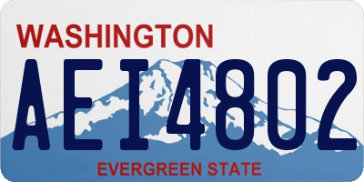 WA license plate AEI4802