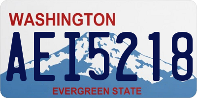 WA license plate AEI5218