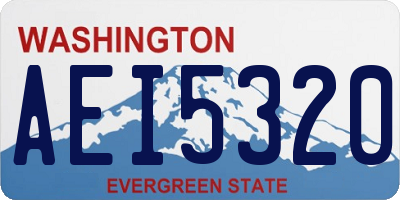 WA license plate AEI5320