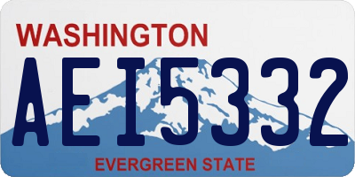 WA license plate AEI5332