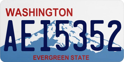 WA license plate AEI5352
