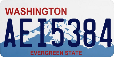 WA license plate AEI5384