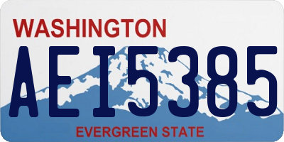 WA license plate AEI5385