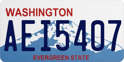 WA license plate AEI5407