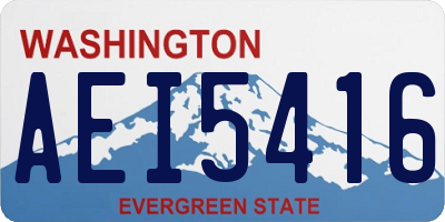 WA license plate AEI5416